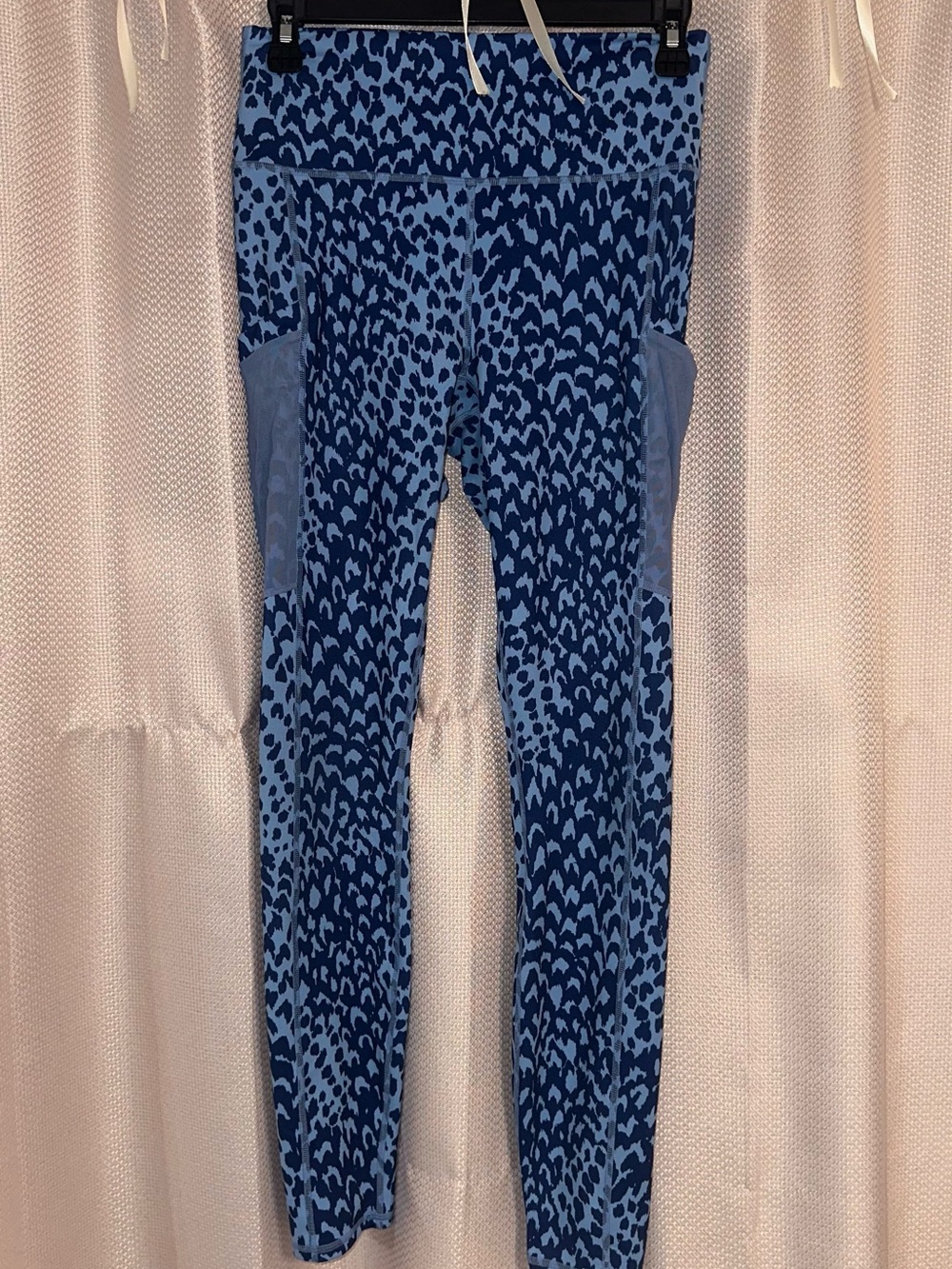 Fabletics Blue Printed High-Waist Leggings